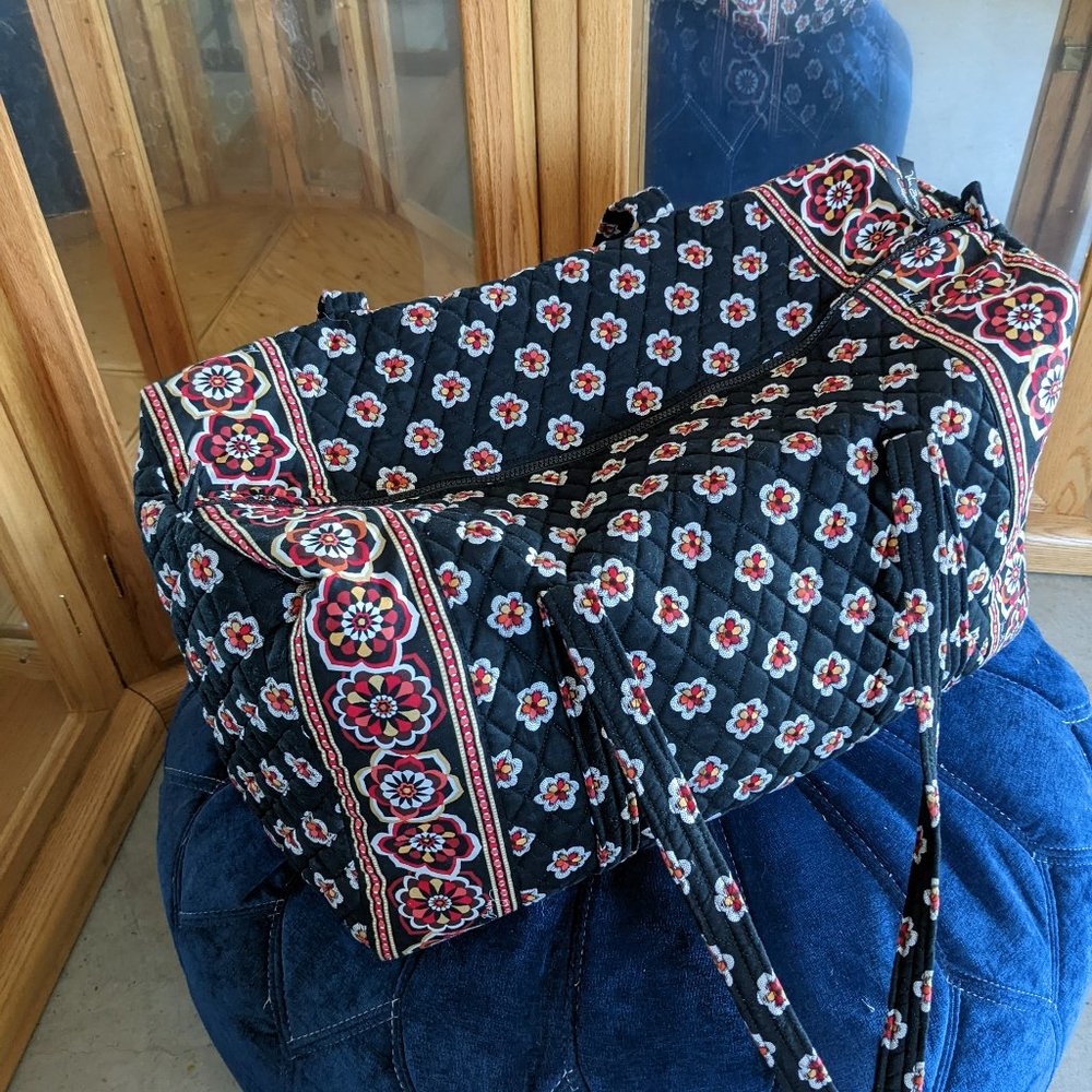 Vera Bradley Large Duffel Bag - Red Pirouette